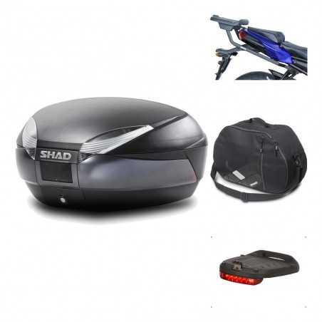 SHAD Baul trasero + herraje montaje accesorios SH48 DARK GREY PREMIUM KIT-190149