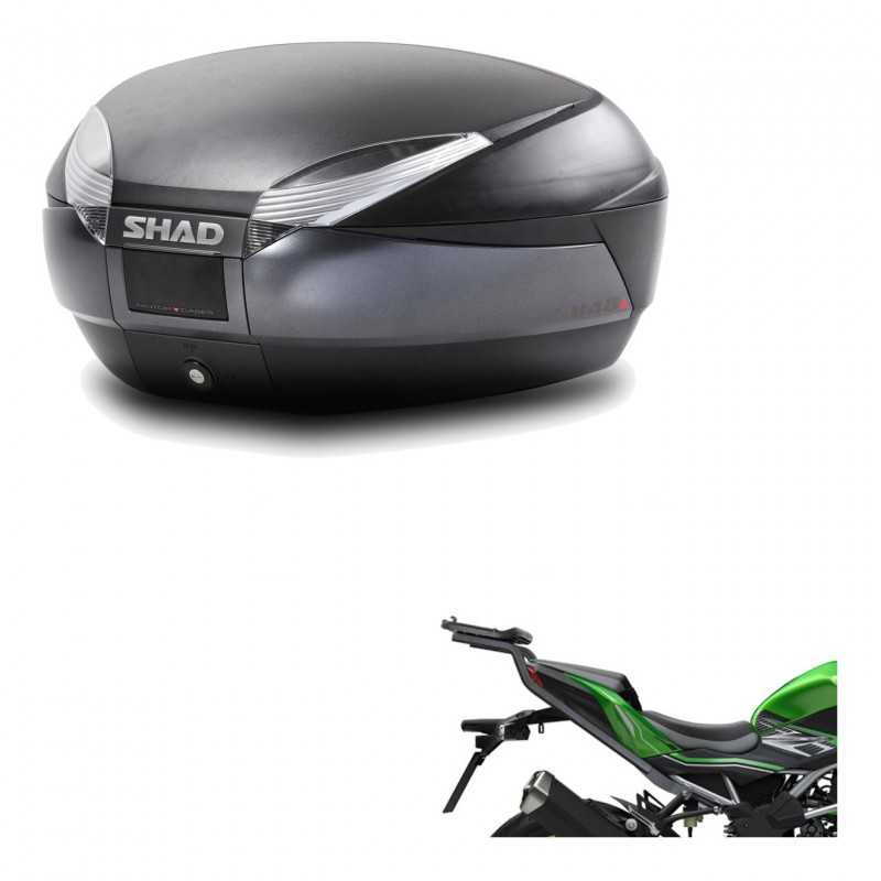 SHAD Baul trasero + herraje montaje SH48 DARK GREY PREMIUM KIT-190602