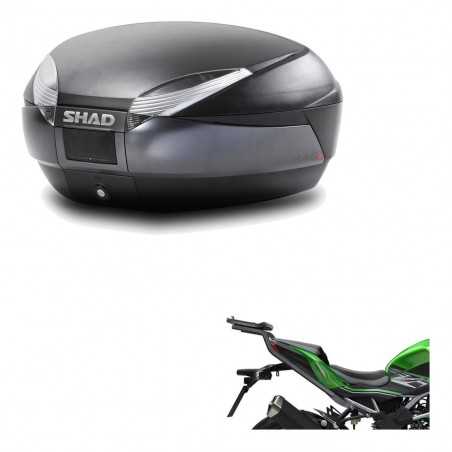 SHAD Baul trasero + herraje montaje SH48 DARK GREY PREMIUM KIT-190602