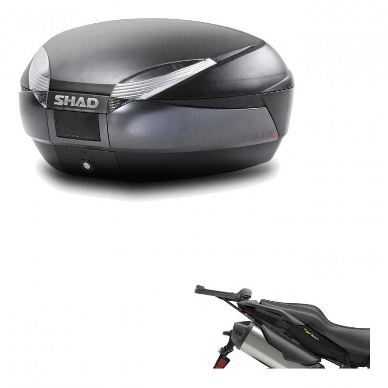 SHAD Baul trasero + herraje montaje SH48 DARK GREY PREMIUM KIT-190354