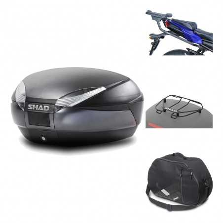SHAD Baul trasero + herraje montaje accesorios SH48 DARK GREY PREMIUM KIT-190152