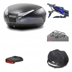 SHAD Baul trasero + herraje montaje accesorios SH48 DARK GREY PREMIUM KIT-190153