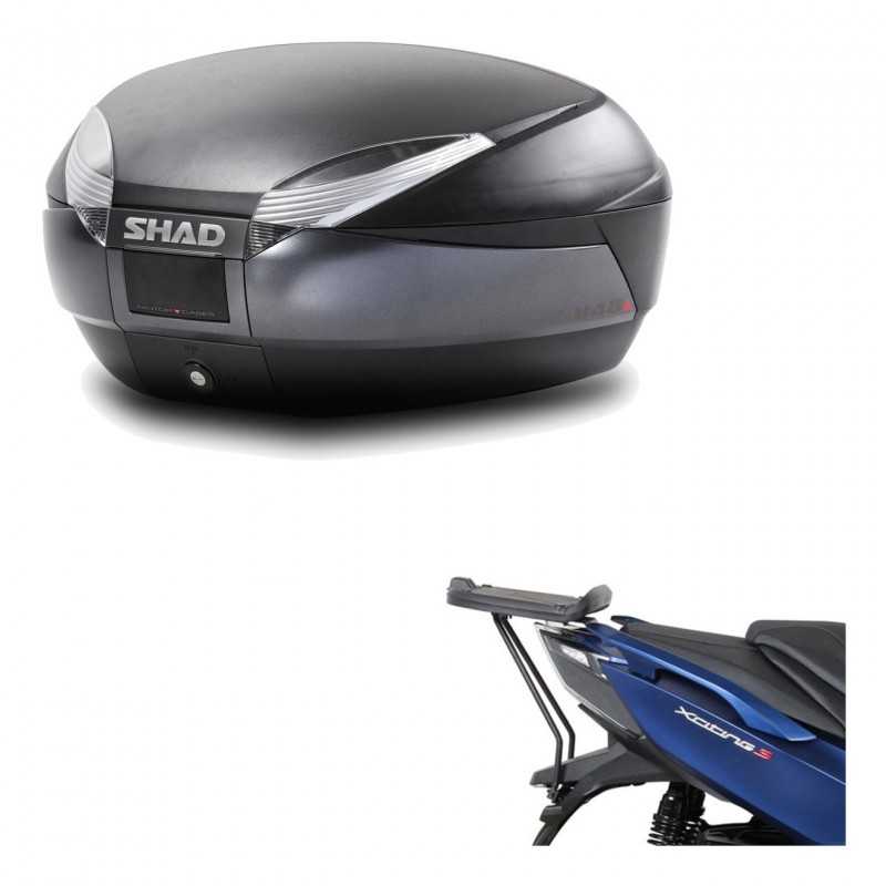 SHAD Baul trasero + herraje montaje SH48 DARK GREY PREMIUM KIT-190410