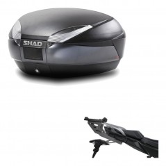 SHAD Baul trasero + herraje montaje SH48 DARK GREY PREMIUM KIT-190458