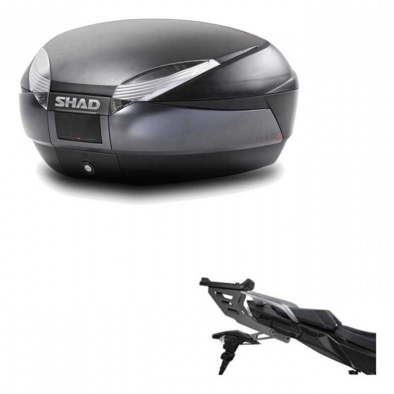 SHAD Baul trasero + herraje montaje SH48 DARK GREY PREMIUM KIT-190458