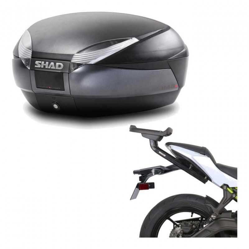 SHAD Baul trasero + herraje montaje SH48 DARK GREY PREMIUM KIT-190258