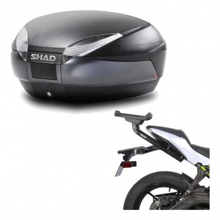 SHAD Baul trasero + herraje montaje SH48 DARK GREY PREMIUM KIT-190258