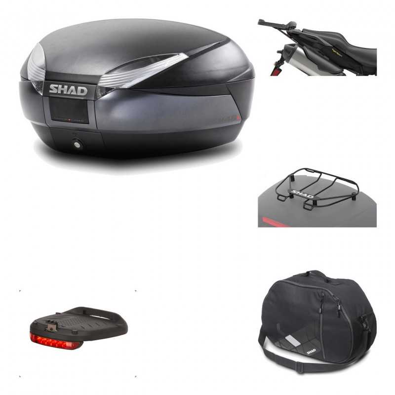 Rear trunk + mounting hardware + accessories  SH48 DARK GREY PREMIUM
