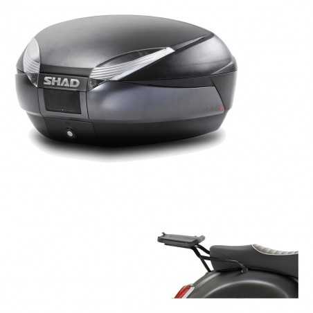 SHAD Baul trasero + herraje montaje SH48 DARK GREY PREMIUM KIT-190610