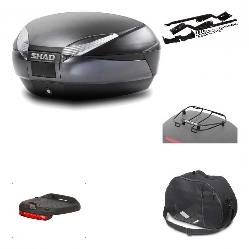 Rear trunk + mounting hardware + accessories  SH48 DARK GREY PREMIUM