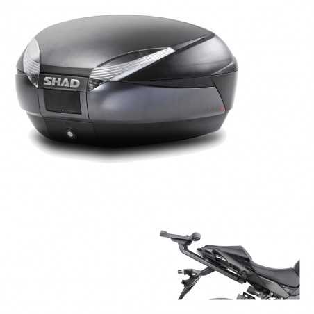 SHAD Baul trasero + herraje montaje SH48 DARK GREY PREMIUM KIT-190514