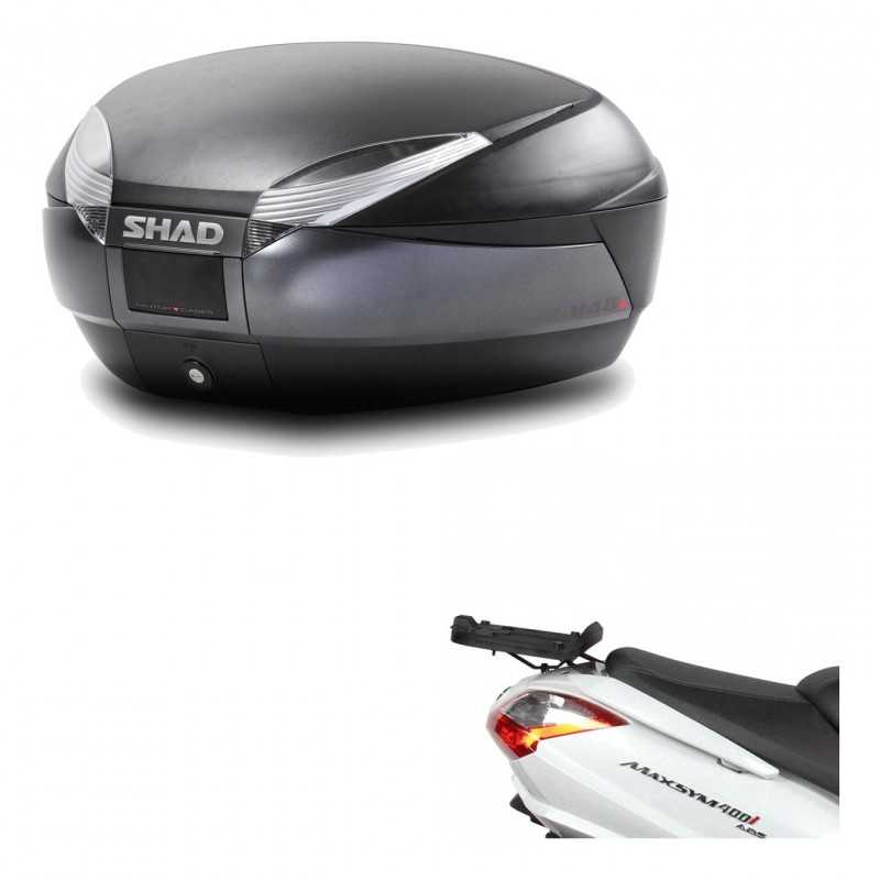 SHAD Baul trasero + herraje montaje SH48 DARK GREY PREMIUM KIT-190210