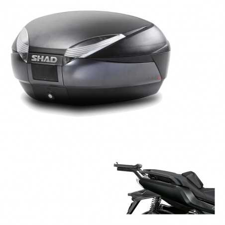 SHAD Baul trasero + herraje montaje SH48 DARK GREY PREMIUM KIT-190562