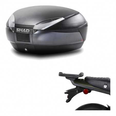 SHAD Baul trasero + herraje montaje SH48 DARK GREY PREMIUM KIT-190418