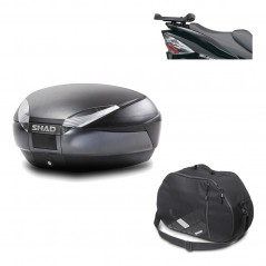 Back trunk + big top fitting + internal bag  SH48 DARK GREY PREMIUM