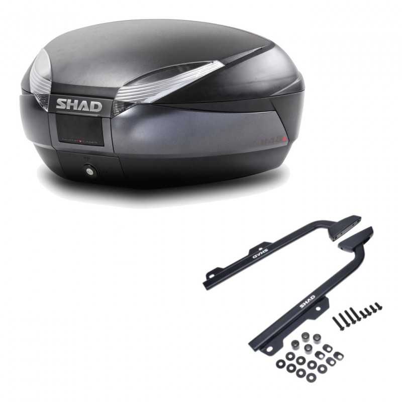 SHAD Baul trasero + herraje montaje SH48 DARK GREY PREMIUM KIT-190162