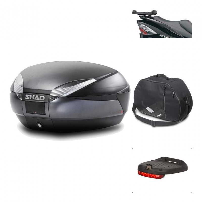 Rear trunk + mounting hardware + accessories  SH48 DARK GREY PREMIUM