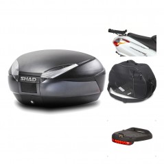 SHAD Baul trasero + herraje montaje accesorios SH48 DARK GREY PREMIUM KIT-190213