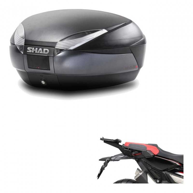SHAD Baul trasero + herraje montaje SH48 DARK GREY PREMIUM KIT-190266