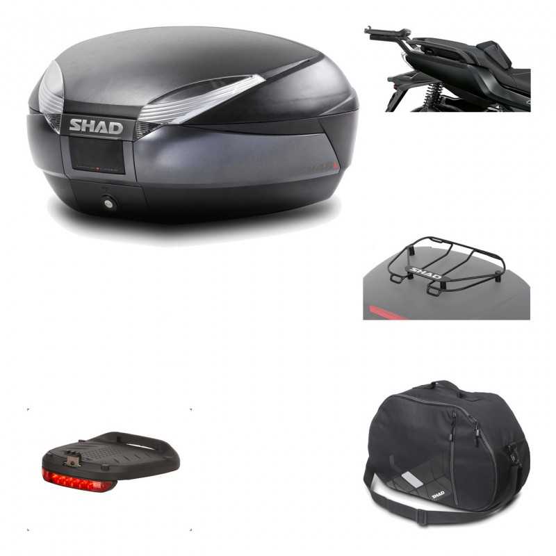 Rear trunk + mounting hardware + accessories  SH48 DARK GREY PREMIUM