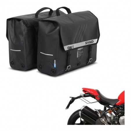 SHAD Alforjas semirrigidas laterales + herraje maletas SW42 KIT-191072