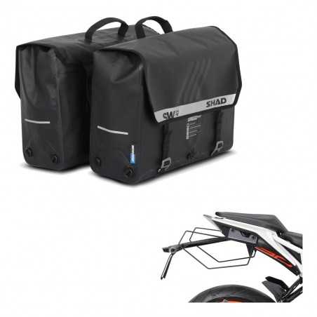 SHAD Alforjas semirrigidas laterales + herraje maletas SW42 KIT-191074