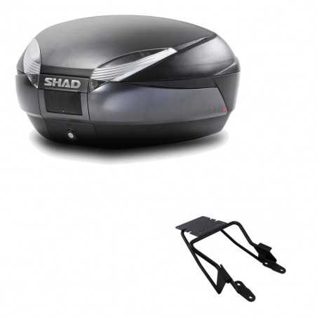 SHAD Baul trasero + herraje montaje SH48 DARK GREY PREMIUM KIT-190626