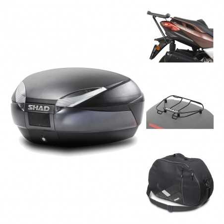 SHAD Baul trasero + herraje montaje accesorios SH48 DARK GREY PREMIUM KIT-190680