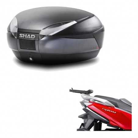 SHAD Baul trasero + herraje montaje SH48 DARK GREY PREMIUM KIT-190690