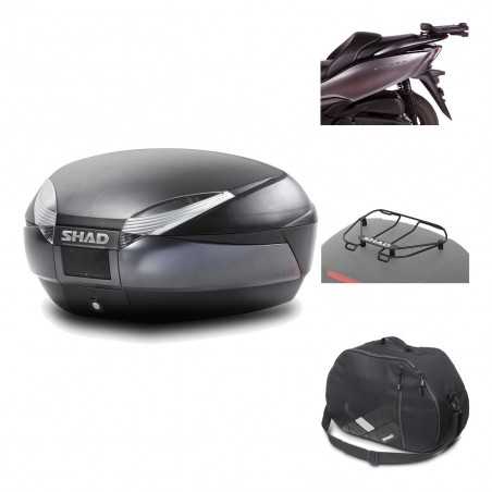 SHAD Baul trasero + herraje montaje accesorios SH48 DARK GREY PREMIUM KIT-190640