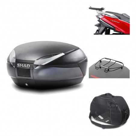 SHAD Baul trasero + herraje montaje accesorios SH48 DARK GREY PREMIUM KIT-190696