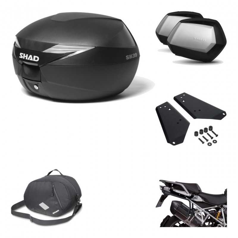 SHAD Maletas laterales + baul trasero herraje montaje 3p bolsa interna SH39 SH 39 SC SH35 PREMIUM KIT-191105