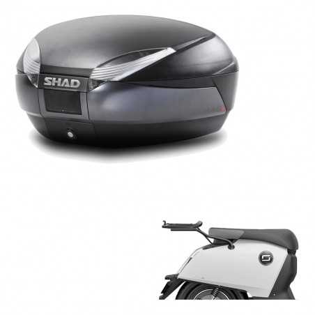 SHAD Baul trasero + herraje montaje SH48 DARK GREY PREMIUM KIT-190698