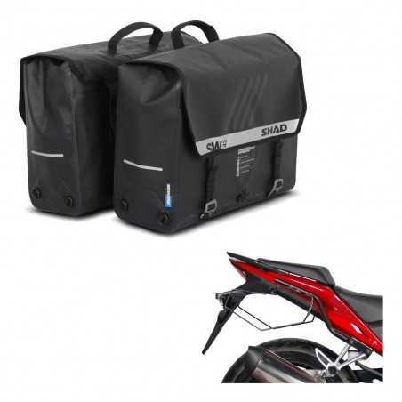 SHAD Alforjas semirrigidas laterales + herraje maletas SW42 KIT-191060