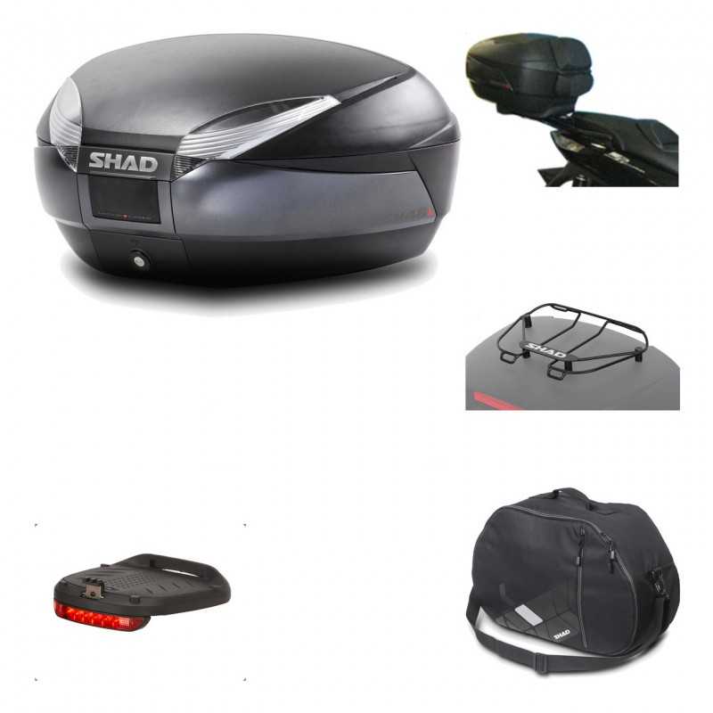 Rear trunk + mounting hardware + accessories  SH48 DARK GREY PREMIUM