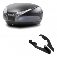 SHAD Baul trasero + herraje montaje SH48 DARK GREY PREMIUM KIT-190658