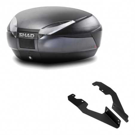 SHAD Baul trasero + herraje montaje SH48 DARK GREY PREMIUM KIT-190658