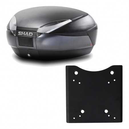SHAD Baul trasero + herraje montaje SH48 DARK GREY PREMIUM KIT-190666