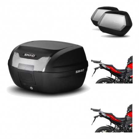 SHAD Maletas laterales + baul trasero herraje montaje 3p SH40 SH 40 2011 SC SH35 PREMIUM KIT-191370