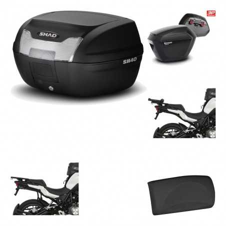 Lateral cases + back trunk + big top fitting + passenger support + 3p hardware