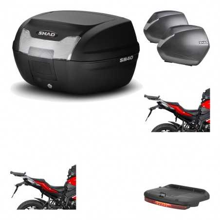 SHAD Maletas laterales + baul trasero herraje montaje luz de freno 3p SH40 SH 40 2011 SH36 36 KIT-191372
