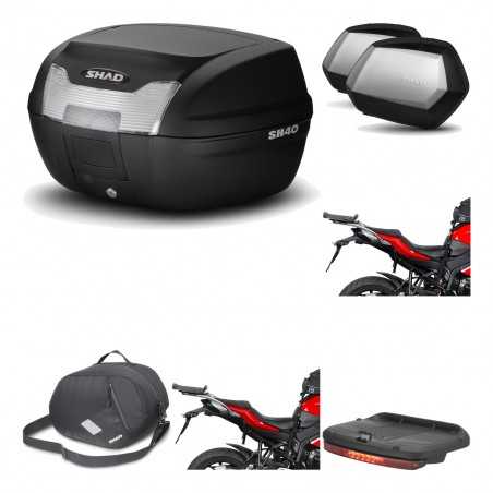 SHAD Maletas laterales + baul trasero herraje montaje accesorios 3p SH40 SH 40 2011 SC SH35 PREMIUM KIT-191375