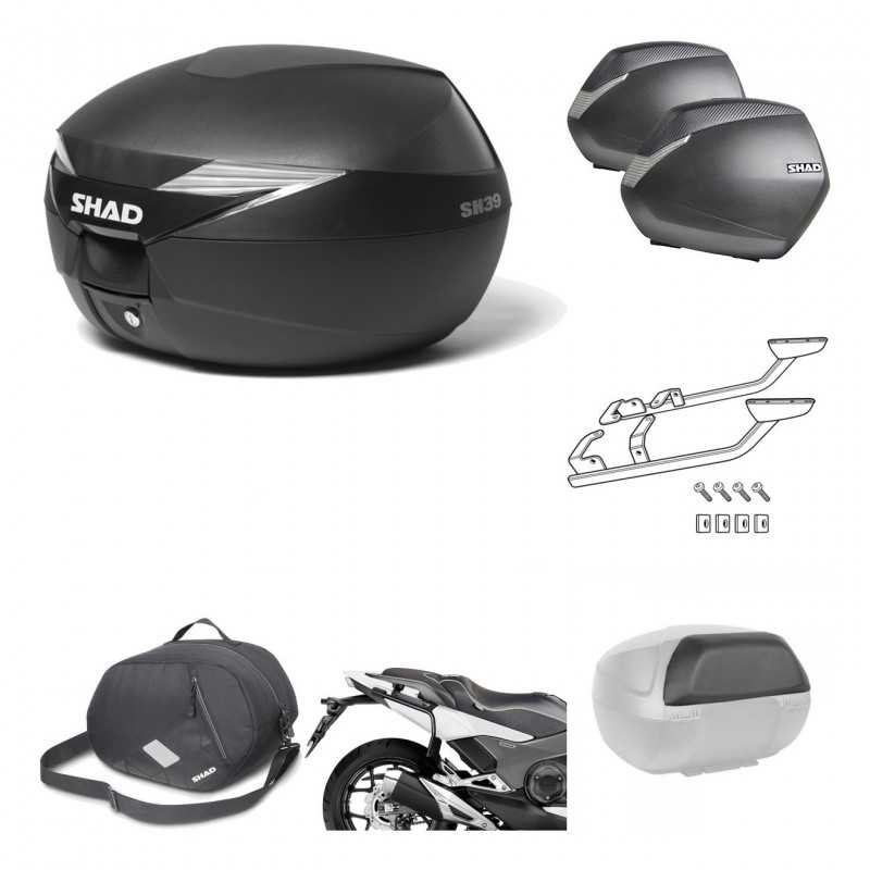 Lateral cases + back trunk + big top fitting + accessories + 3p hardware  SH39 S