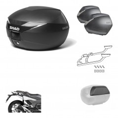 Lateral cases + back trunk + big top fitting + passenger support + 3p hardware  