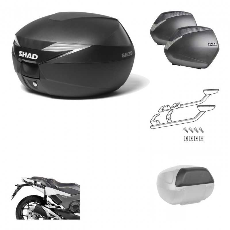 SHAD Maletas laterales + baul trasero herraje montaje respaldo de pasajero 3p SH39 SH 39 SH36 36 KIT-191276