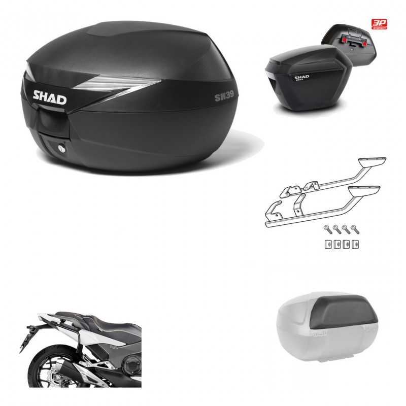 SHAD Maletas laterales + baul trasero herraje montaje respaldo de pasajero 3p SH39 SH 39 SH23 KIT-191277
