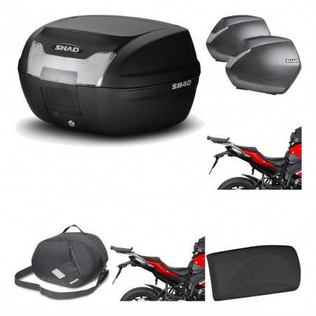 SHAD Maletas laterales + baul trasero herraje montaje accesorios 3p SH40 SH 40 2011 SH36 36 KIT-191377