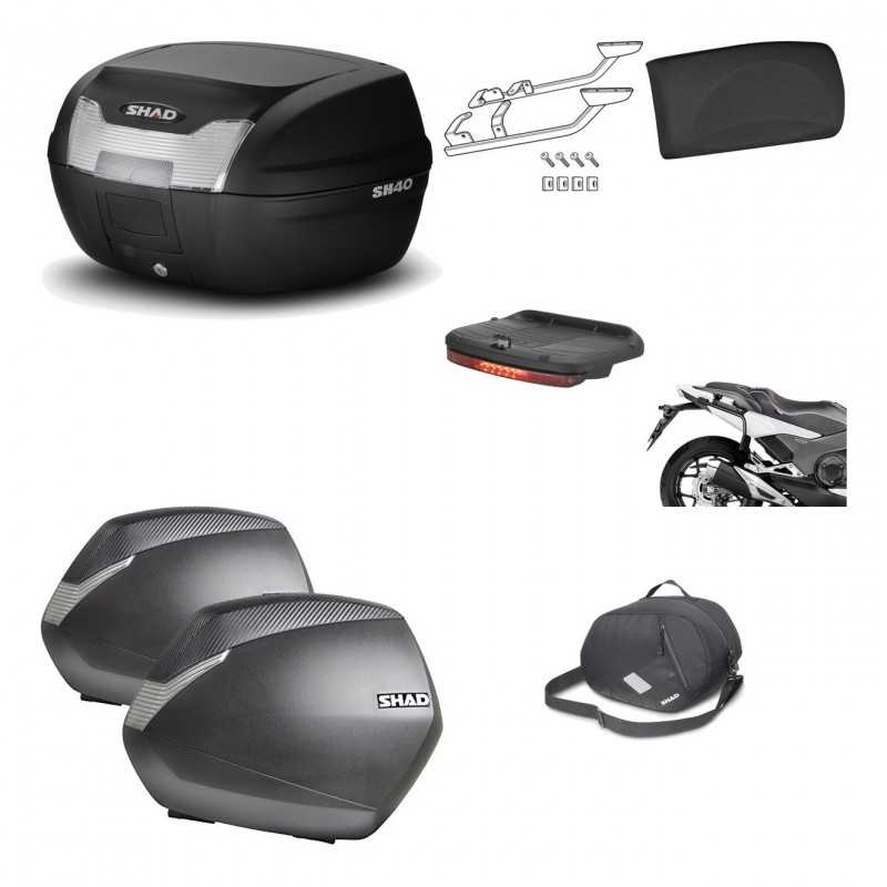 SHAD Maletas laterales + baul trasero herraje montaje accesorios 3p SH40 SH 40 2011 SH36 36 KIT-191527