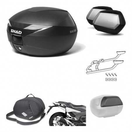 SHAD Maletas laterales + baul trasero herraje montaje accesorios 3p SH39 SH 39 SC SH35 PREMIUM KIT-191279