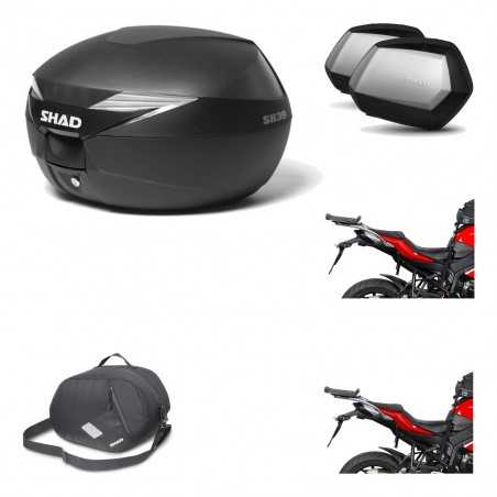 SHAD Maletas laterales + baul trasero herraje montaje 3p bolsa interna SH39 SH 39 SC SH35 PREMIUM KIT-191129